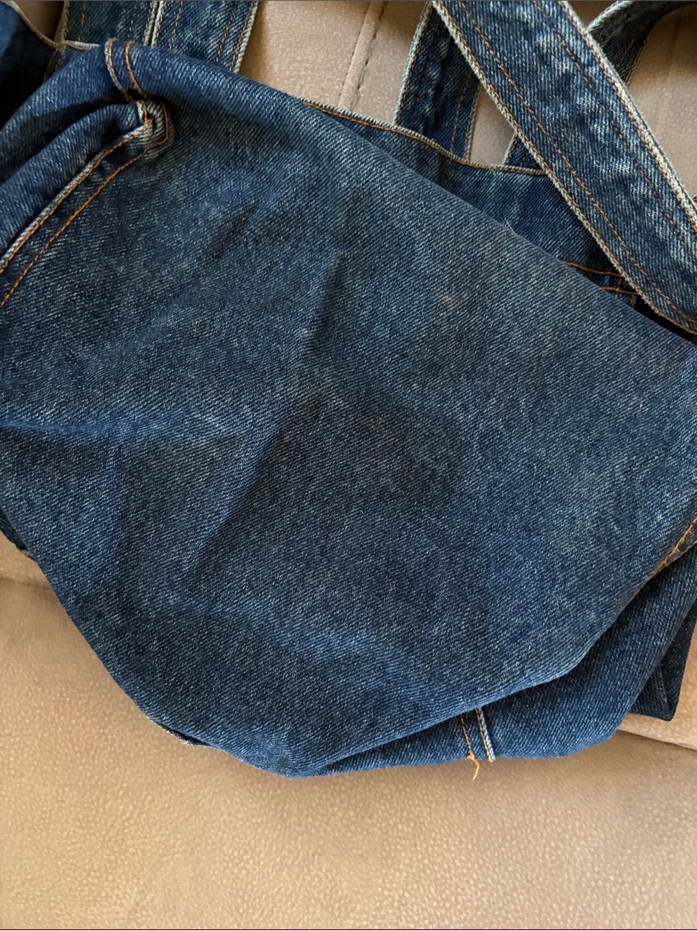 Denim Shoulder Tote Bag - Blue - Picture 9 of 13